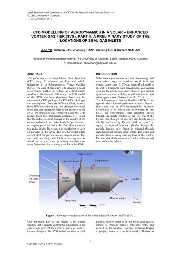 CFD MODELLING OF AERODYNAMICS IN A SOLAR – ENHANCED ...