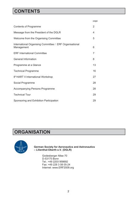 35th European Rotorcraft Forum Preliminary Programme