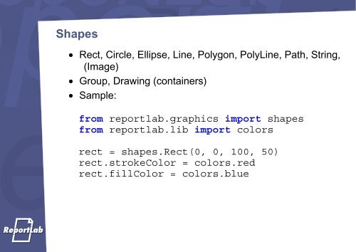 ReportLab Graphics and SVG Integratation