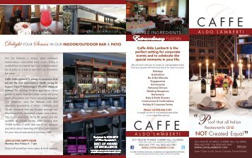 Our Brochure - Caffe Aldo Lamberti