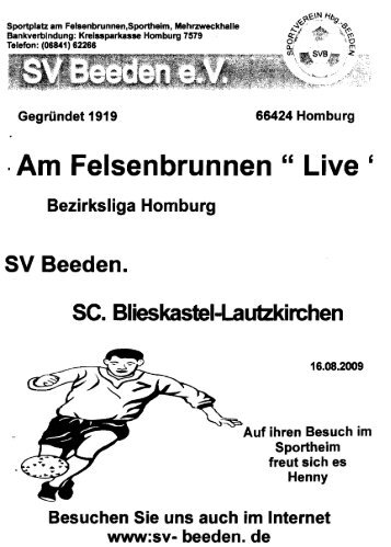 . Am Felsenbrunnen " Live' - SV-Beeden