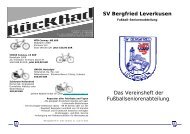 SV Bergfried Leverkusen Das Vereinsheft der ...