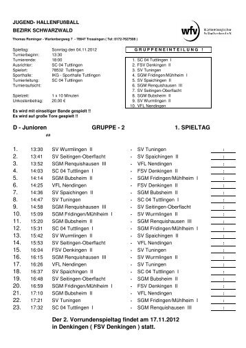 Spielpläne D2