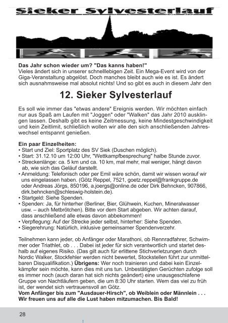 19. Jahrgang, Nr. 79 / 2010 - beim SV Siek