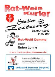 2012.11.04 RW-Kurier Ausgabe 07 - Rot Weiss Damme