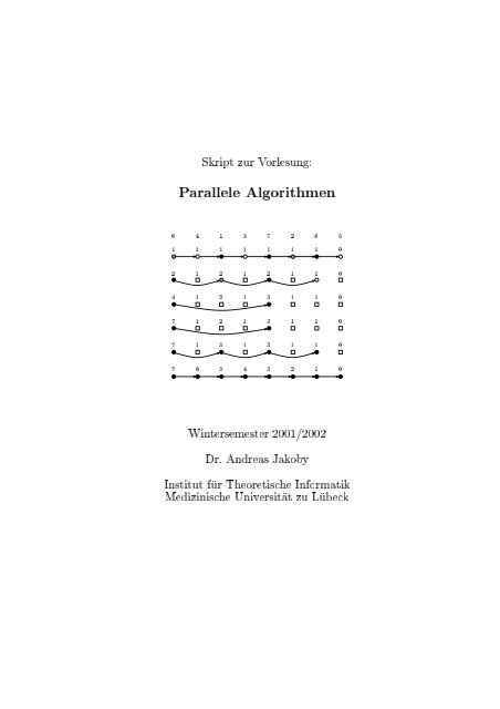 Skript zur Vorlesung: Parallele Algorithmen o 7 V 5 4 з 2 1 1 1 1 o 5 ...