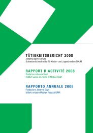 Jahresbericht 2008 - SIKJM Schweizerisches Institut für Kinder und ...