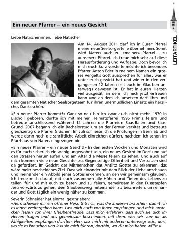 Pfarrblatt Juli 2011 - Anmelden