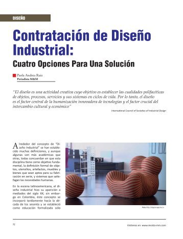 Contratación de Diseño Industrial: - Revista El Mueble y La Madera