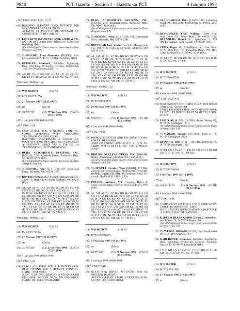 PCT/1998/22 - World Intellectual Property Organization