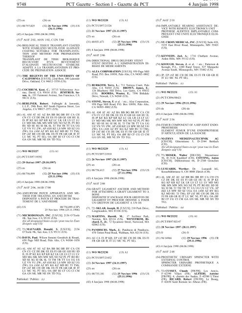 PCT/1998/22 - World Intellectual Property Organization