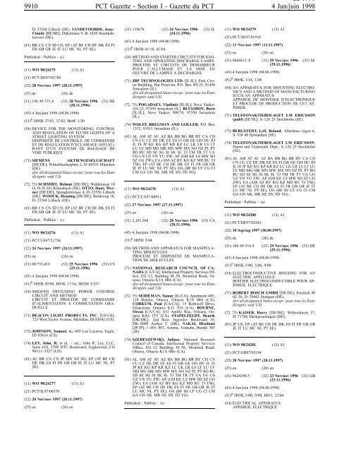 PCT/1998/22 - World Intellectual Property Organization