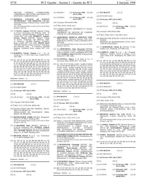 PCT/1998/22 - World Intellectual Property Organization