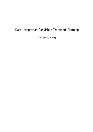 Data Integration For Urban Transport Planning - ITC