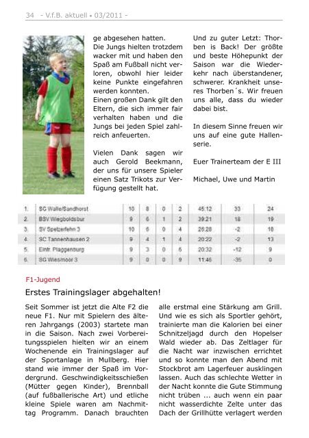 V.f.B. aktuell - VfB Germania Wiesmoor
