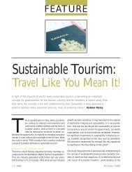 Article: Sustainable Tourism — Travel Like You Mean It - TNS Canada