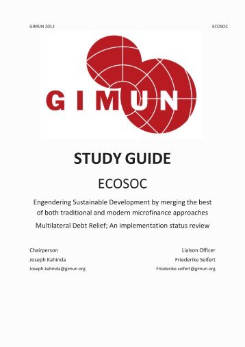 to access the ECOSOC Study Guide - GIMUN | Geneva International ...
