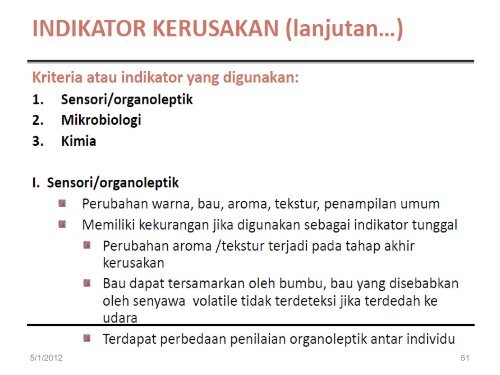 KERUSAKAN BAHAN PANGAN OLEH MIKROORGANISME