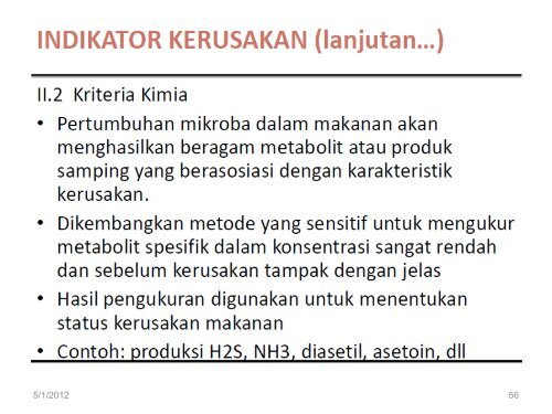 KERUSAKAN BAHAN PANGAN OLEH MIKROORGANISME