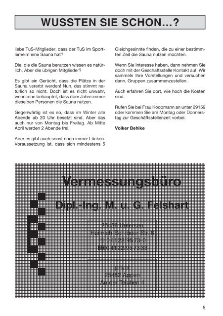 Ausgabe 78 Mai 2008 - TuS Appen