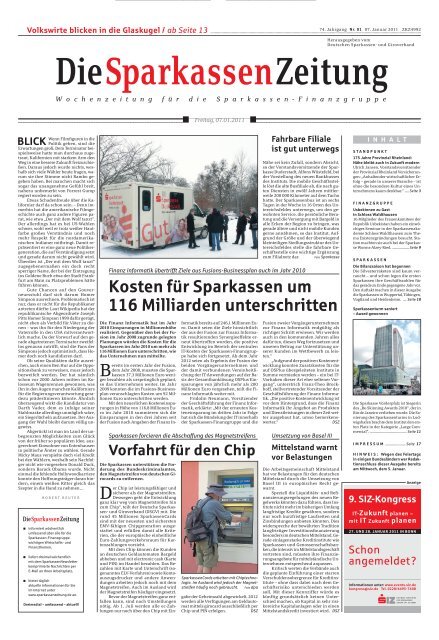 kurzmeldungen - Sparkassenzeitung