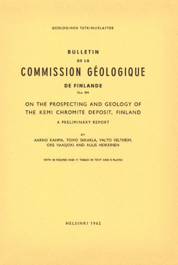 COMMISSION GEOLOGIOUE - arkisto.gsf.fi