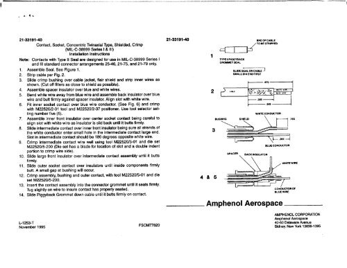 21-33191 -40 Contact, Socket, Concentric Twinaxial Ti/P9. Shielded ...