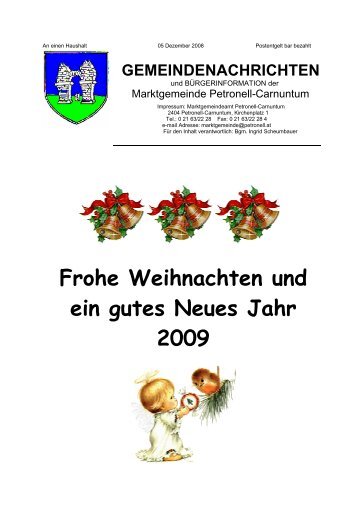 Frohe Weihnachten und ein gutes Neues Jahr 2009