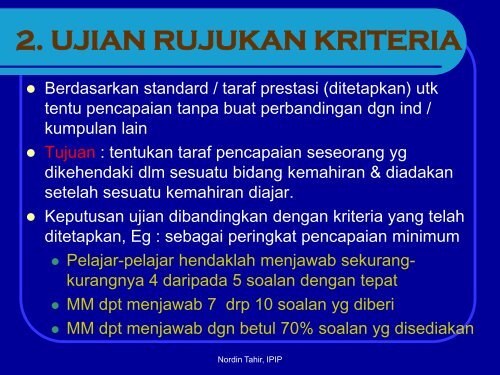 Klasifikasi Ujian