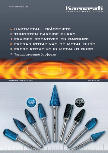 hartmetall-frässtifte tungsten carbide burrs fraises rotatives ... - Torion