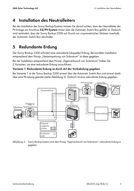 SUNNY BACKUP-SET S - Integration eines Backup-Systems in eine ...