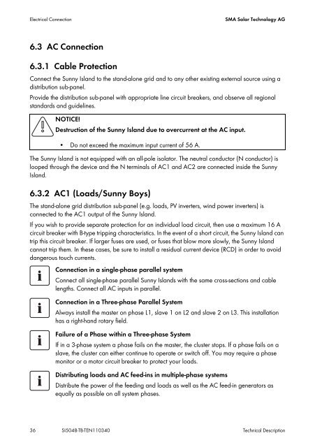 SUNNY ISLAND 5048 - Technical Description - Wind & Sun Ltd.