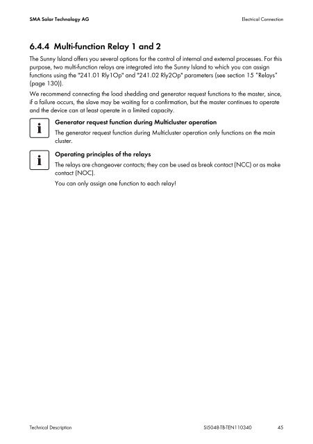 SUNNY ISLAND 5048 - Technical Description - Wind & Sun Ltd.