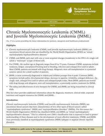 CMML - The Leukemia & Lymphoma Society