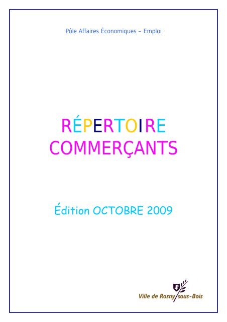 répertoire commerçants - Site officiel de la ville de Rosny-sous-Bois