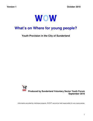 WOW - SVSYF sunderland voluntary sector youth forum