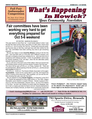 October 2012 Newsletter - What's Happening In Howick
