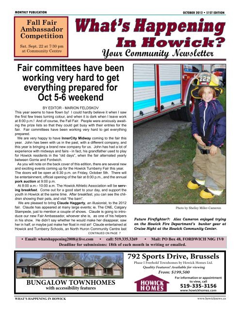 October 2012 Newsletter What S Happening In Howick