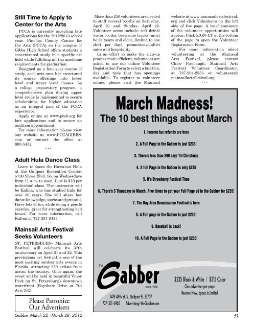 March 22, 2012 - The Gabber
