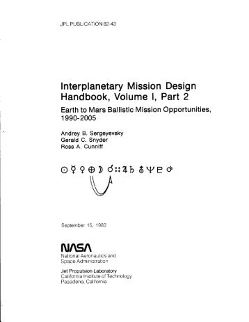 Interplanetary Mission Design Handbook, Volume I, Part 2
