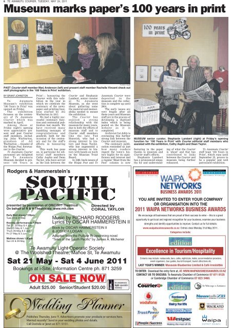 Te Awamutu Courier - May 24th, 2011 - Te Awamutu Online