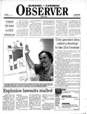 Explosion lawsuits mulled - the Quesnel & District Museum and ...