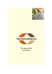 The Specialists for Pectin - Herbstreith & Fox