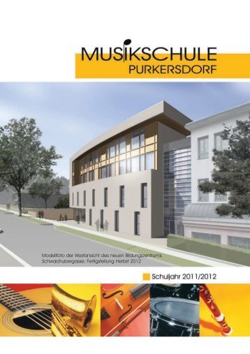 Modellfoto der Westansicht des neuen Bildungszentrums - Purkersdorf