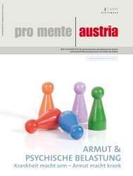 Armut & psychische belAstung - pro mente Burgenland