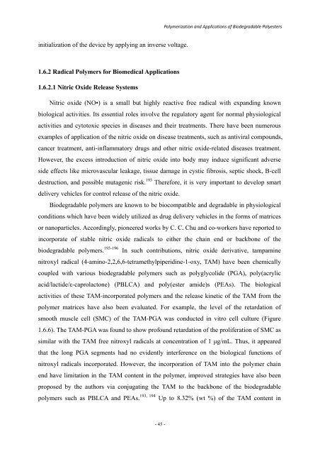 Catalytic Synthesis and Characterization of Biodegradable ...