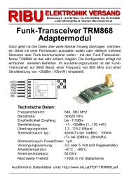 Funk-Transceiver TRM868 RIBUELEKTRONIK VERSAND