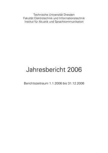 Jahresbericht 2006 - IAS - Technische Universität Dresden