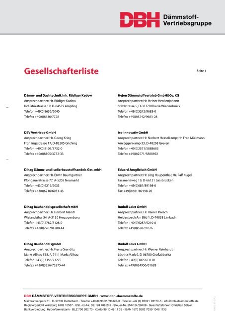 Gesellschafterliste als PDF-Datei - Herzlich Willkommen bei der ...