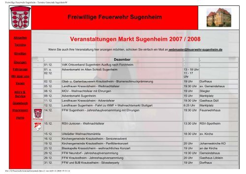 Freiwillige Feuerwehr Sugenheim Termine Gemeinde Sugenheimw